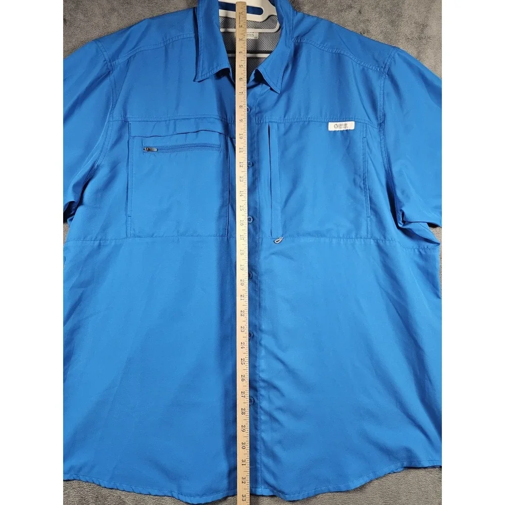 Mens Gander Mountain Guide Series Short Sleeve Button‎ Up Fishing Shirt Size XL